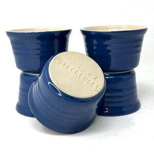 [Lot of 5] Le Creuset Stackable Mini Ramekin BLUE 4oz Stoneware Custard Dish